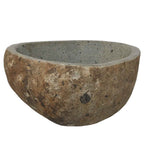 vidaXL Flusssteinwaschbecken Hellgrau (30-37) x (25-30) x 12 cm