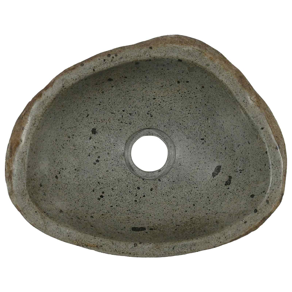 vidaXL Flusssteinwaschbecken Hellgrau (30-37) x (25-30) x 12 cm