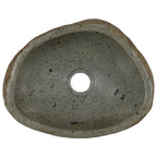 vidaXL Flusssteinwaschbecken Hellgrau (30-37) x (25-30) x 12 cm