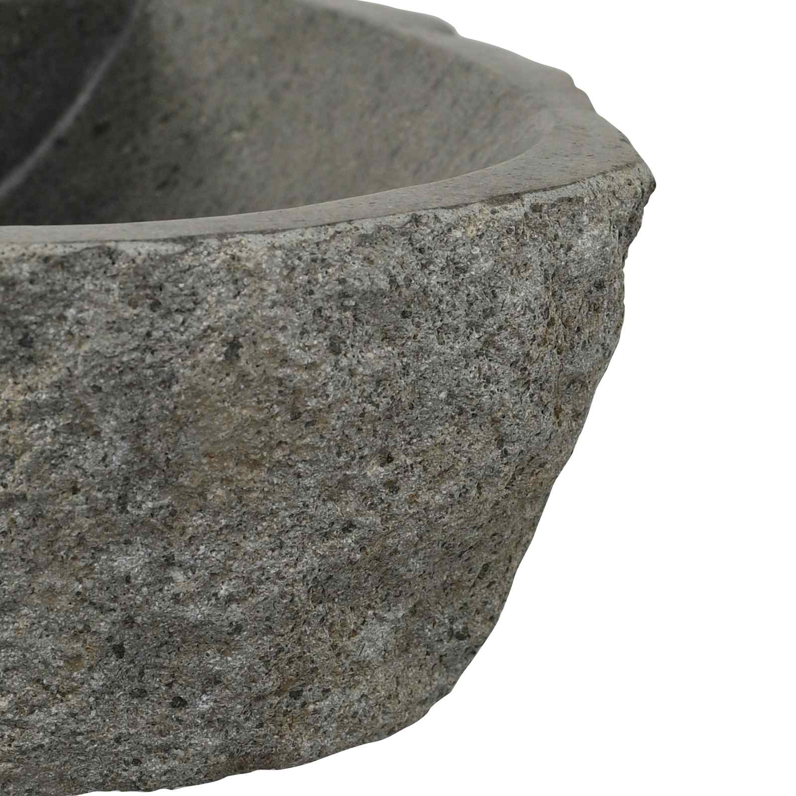 vidaXL Wandmontiertes Waschbecken Grau 37 x 30 x 12 cm Flussstein