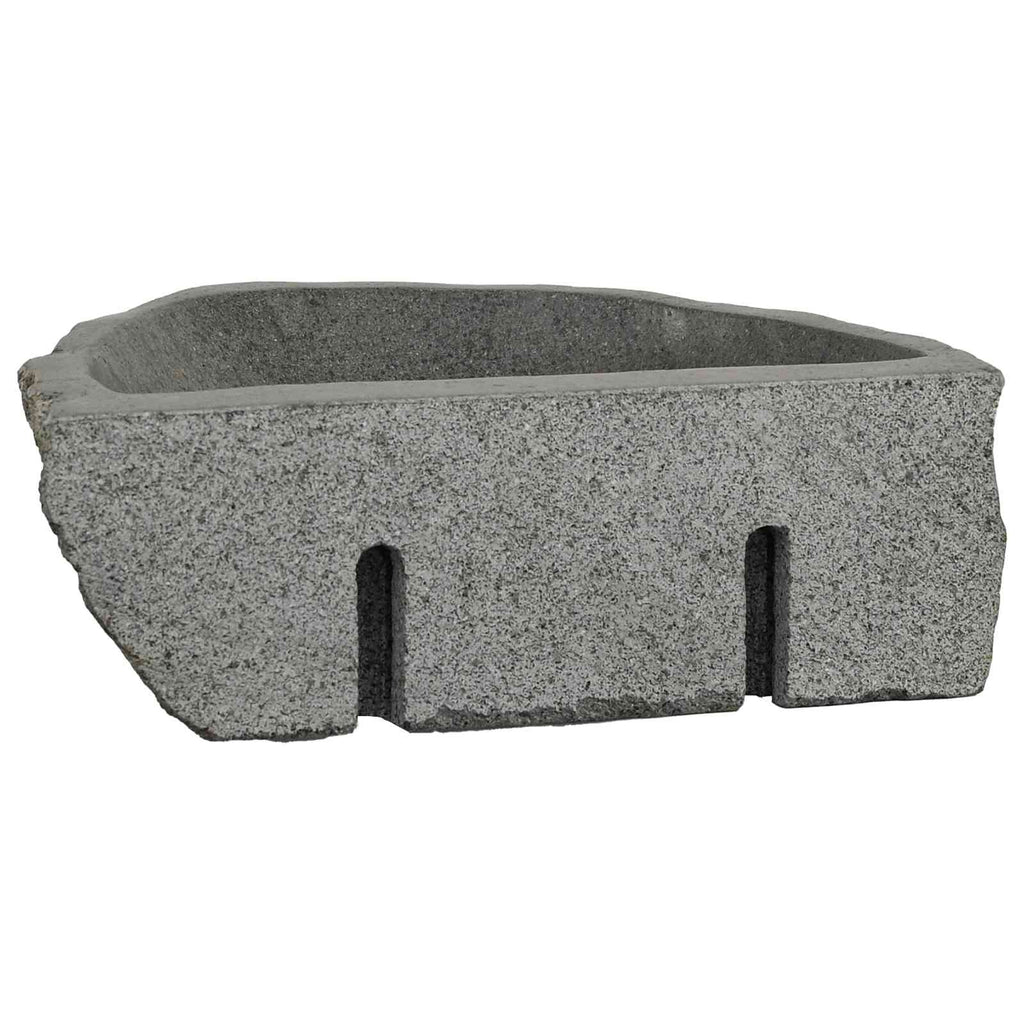 vidaXL Wandmontiertes Waschbecken Grau 37 x 30 x 12 cm Flussstein
