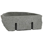 vidaXL Wandmontiertes Waschbecken Grau 37 x 30 x 12 cm Flussstein