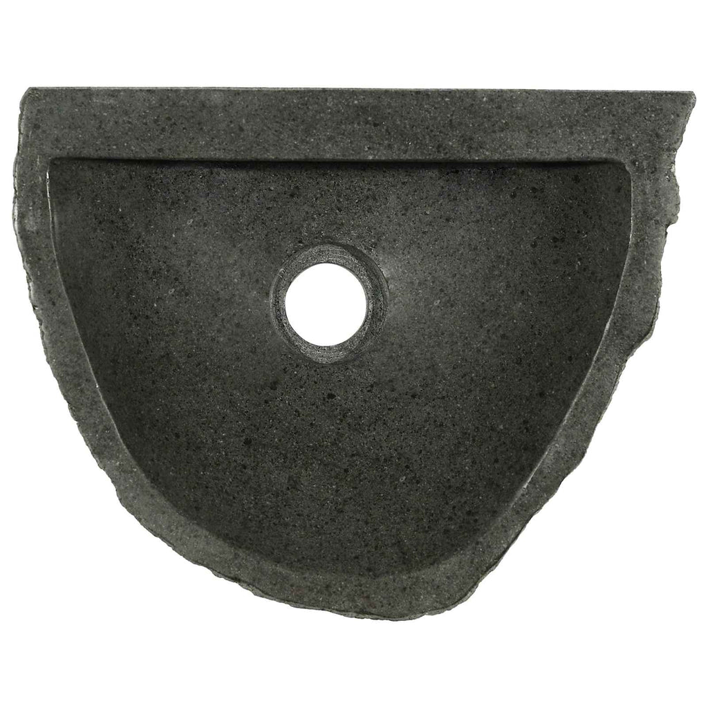 vidaXL Wandmontiertes Waschbecken Grau 37 x 30 x 12 cm Flussstein