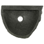 vidaXL Wandmontiertes Waschbecken Grau 37 x 30 x 12 cm Flussstein
