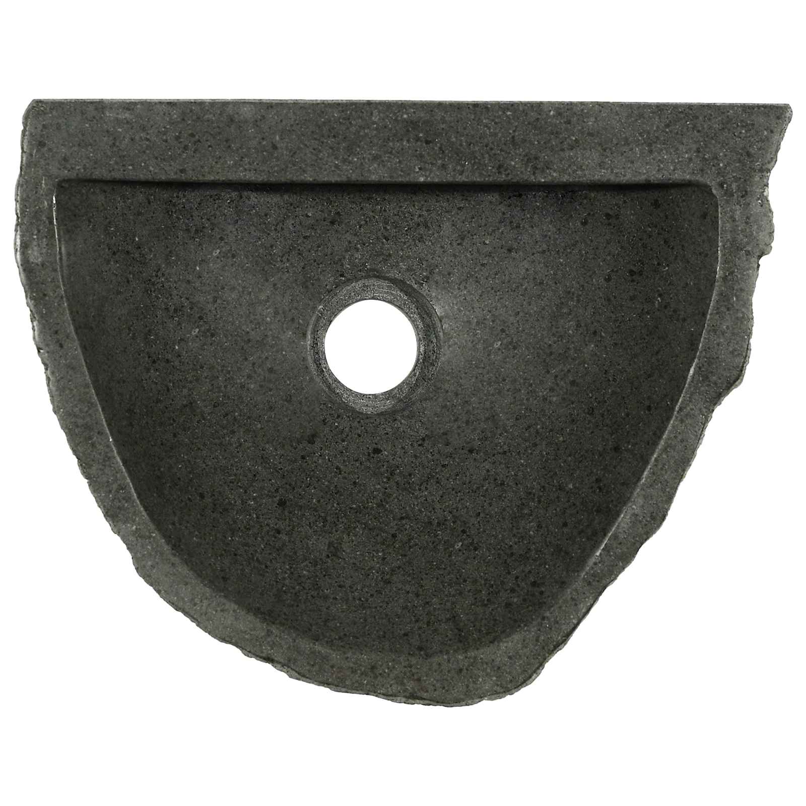 vidaXL Wandmontiertes Waschbecken Grau 37 x 30 x 12 cm Flussstein