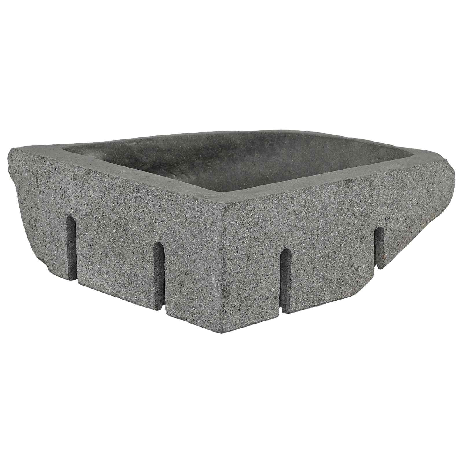 vidaXL Waschbecken Grau (30-37) x (30-37) x 12 cm Flussstein