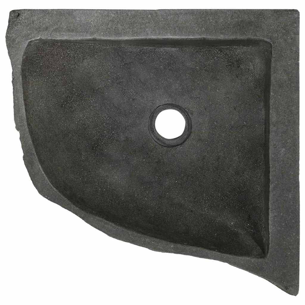 vidaXL Waschbecken Grau (30-37) x (30-37) x 12 cm Flussstein