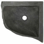 vidaXL Waschbecken Grau (30-37) x (30-37) x 12 cm Flussstein