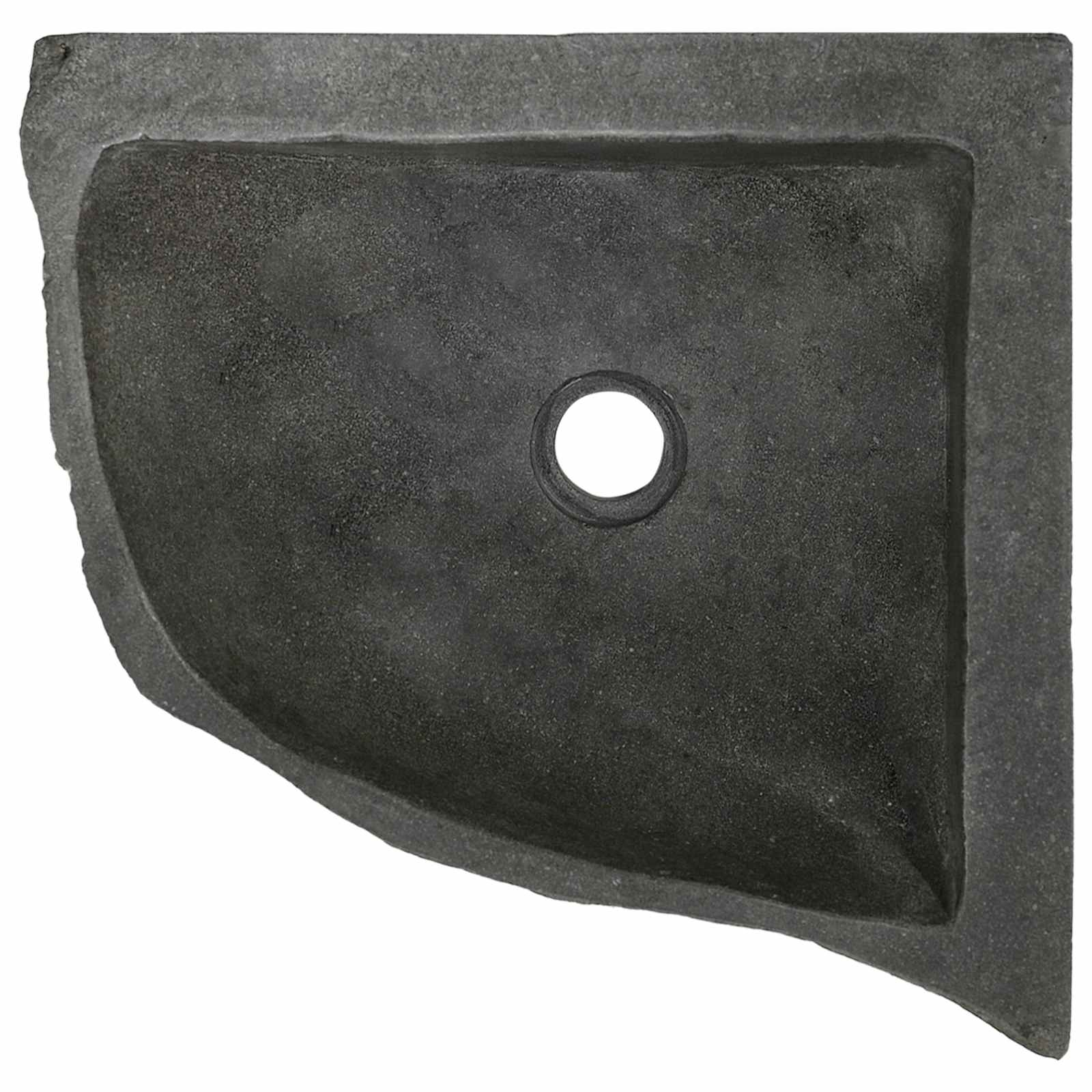 vidaXL Waschbecken Grau (30-37) x (30-37) x 12 cm Flussstein