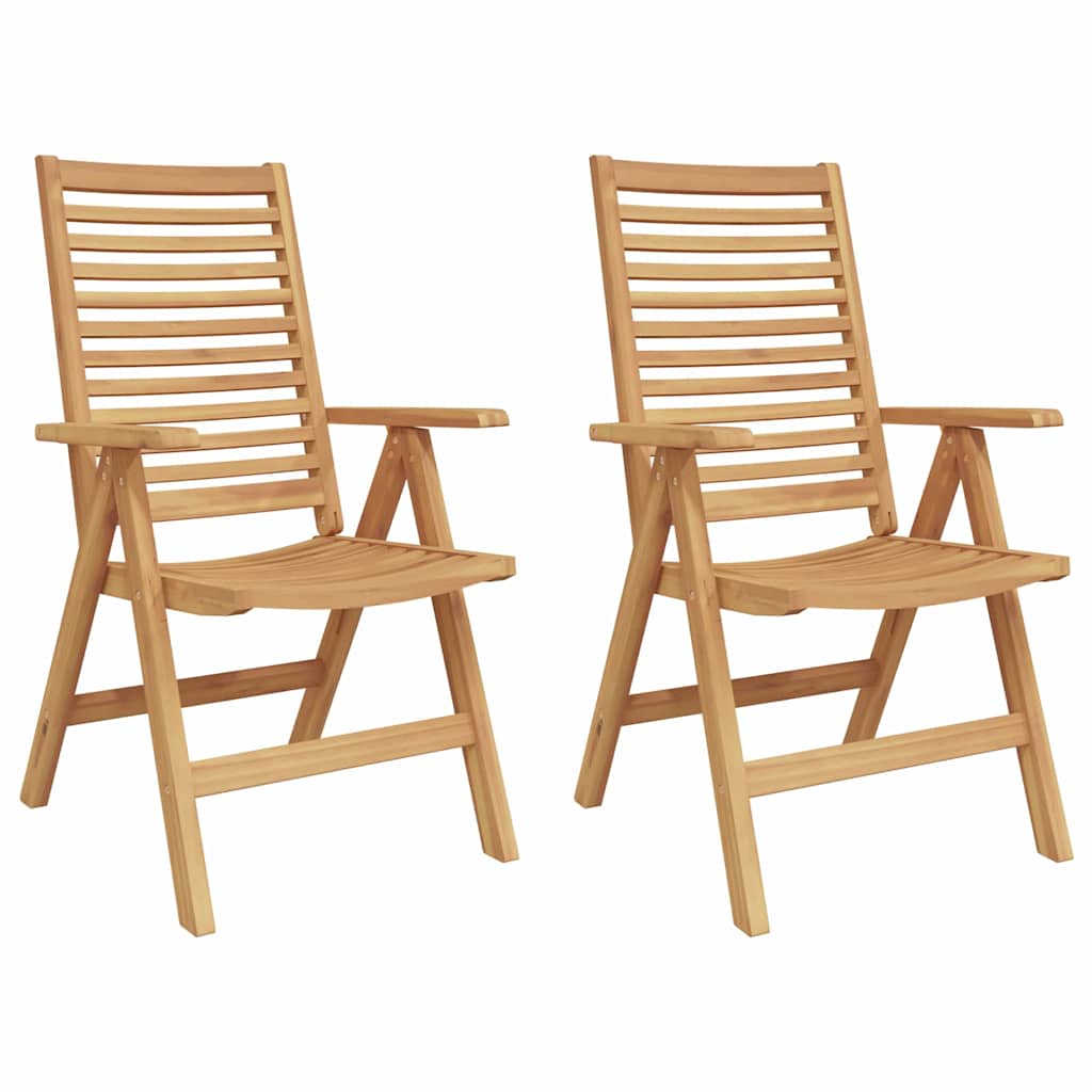vidaXL Stuhl 2 pcs Braun 64,5 x 52 x 108 cm Massivholz Teak