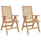vidaXL Stuhl 2 pcs Braun 64,5 x 52 x 108 cm Massivholz Teak
