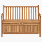 vidaXL Gartenbank mit Speicher 114 x 60 x 90 cm Massivholz Teak