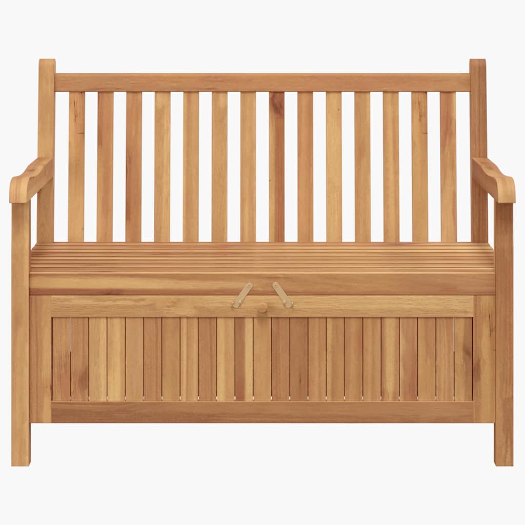 vidaXL Gartenbank mit Speicher 114 x 60 x 90 cm Massivholz Teak