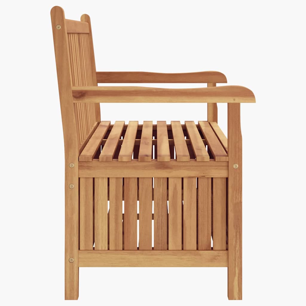 vidaXL Gartenbank mit Speicher 114 x 60 x 90 cm Massivholz Teak
