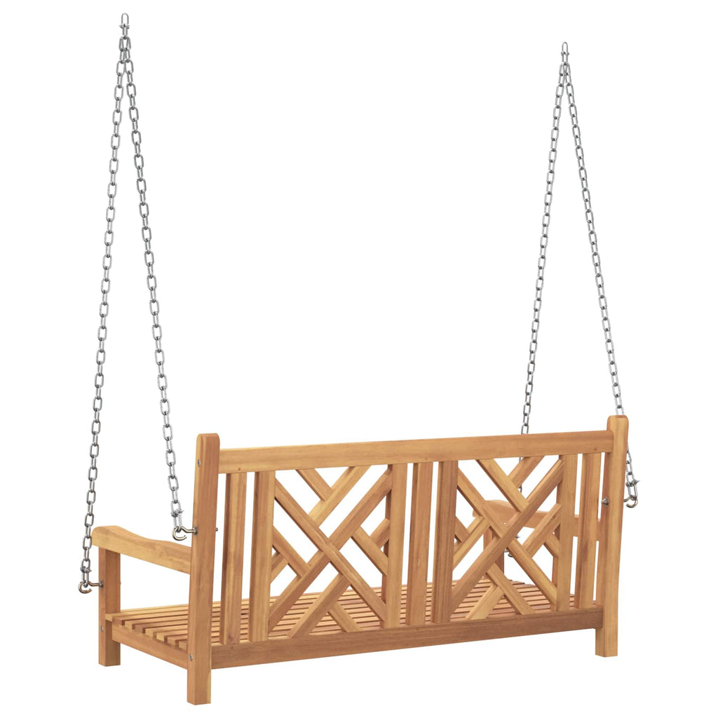 vidaXL Gartenschaukelbank 114 x 60 x 64 cm Massivholz Teak