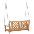 vidaXL Gartenschaukelbank 114 x 60 x 64 cm Massivholz Teak