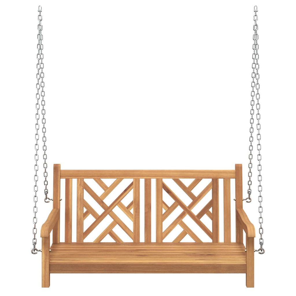 vidaXL Gartenschaukelbank 114 x 60 x 64 cm Massivholz Teak