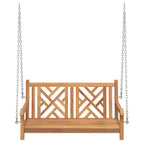 vidaXL Gartenschaukelbank 114 x 60 x 64 cm Massivholz Teak