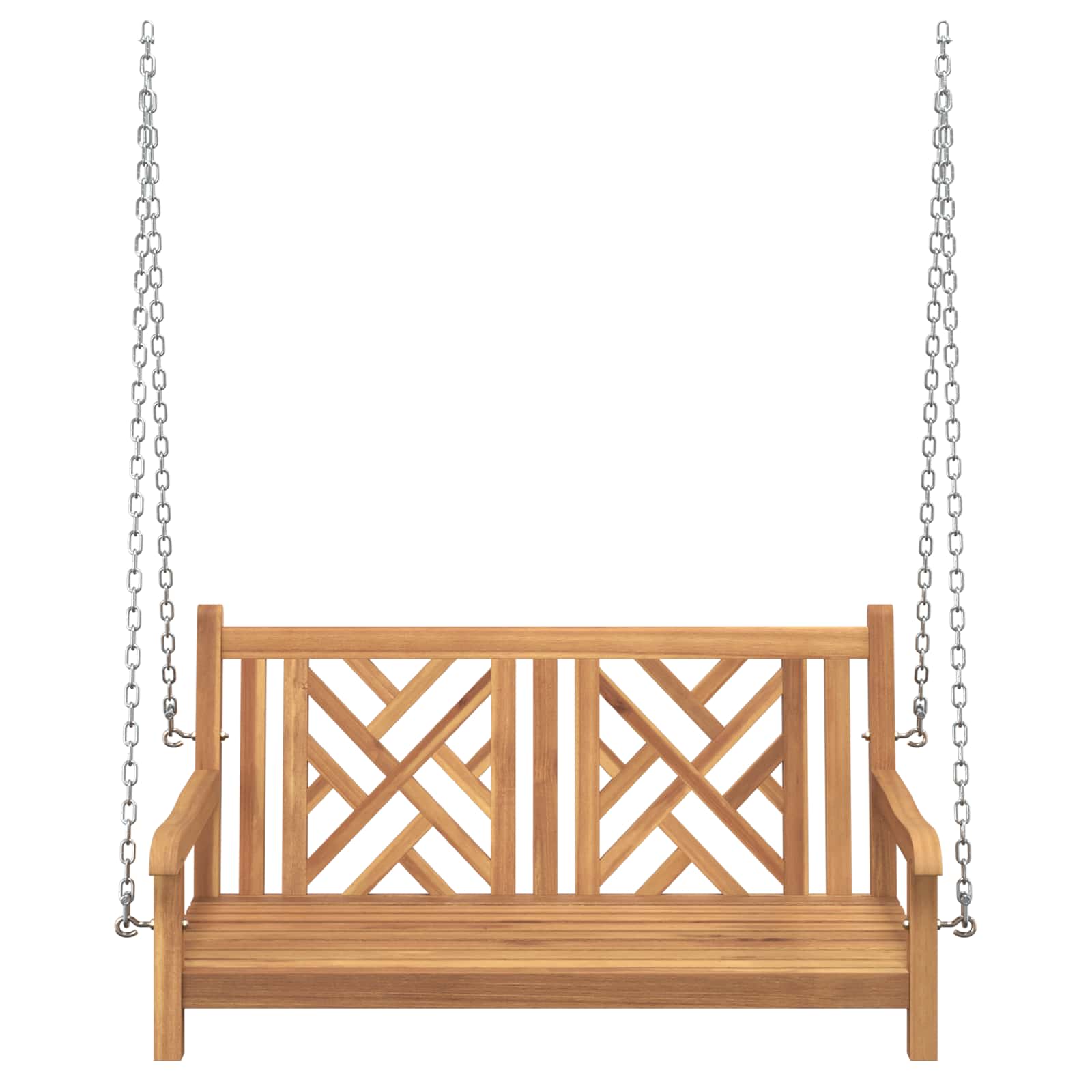 vidaXL Gartenschaukelbank 114 x 60 x 64 cm Massivholz Teak