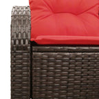vidaXL Gartensofa Braun 124 x 62 x 85cm Poly-Rattan