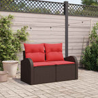 vidaXL Gartensofa Braun 124 x 62 x 85cm Poly-Rattan