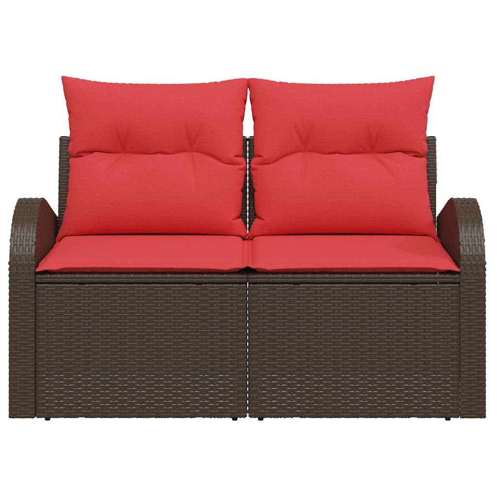 vidaXL Gartensofa Braun 124 x 62 x 85cm Poly-Rattan