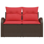 vidaXL Gartensofa Braun 124 x 62 x 85cm Poly-Rattan