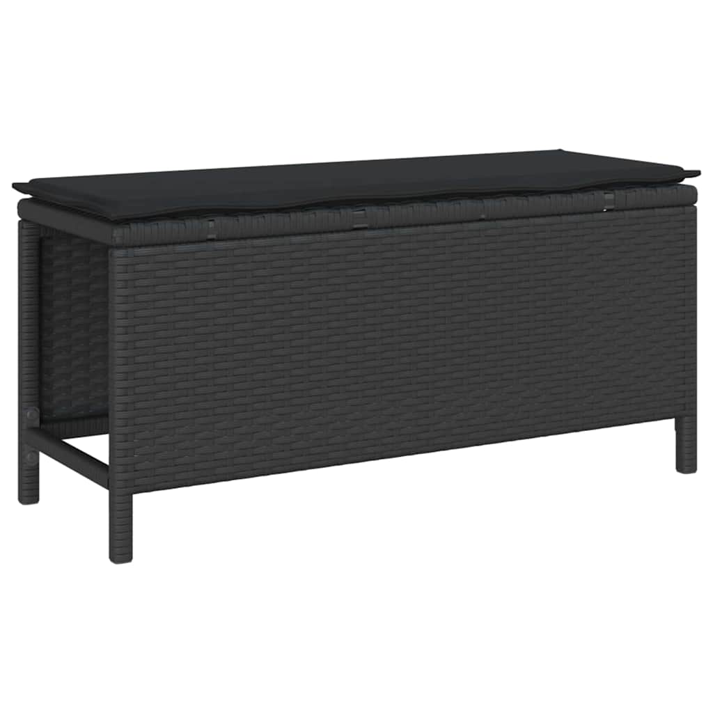 vidaXL Garten Essgruppe Schwarz Poly-Rattan