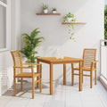 vidaXL Esszimmerstuhl 2 pcs Braun 62 x 55 x 94 cm Massivholz Teak