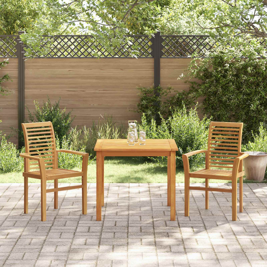 vidaXL Esszimmerstuhl 2 pcs Braun 62 x 55 x 94 cm Massivholz Teak