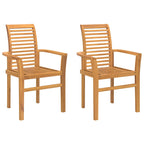 vidaXL Esszimmerstuhl 2 pcs Braun 62 x 55 x 94 cm Massivholz Teak