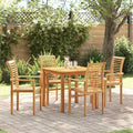 vidaXL Esszimmerstuhl 4 pcs Braun 62 x 55 x 94 cm Massivholz Teak
