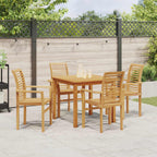 vidaXL Esszimmerstuhl 4 pcs Braun 62 x 55 x 94 cm Massivholz Teak