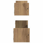 vidaXL Wandregal Wandmontiert 2 pcs Artisan-Eiche 60 x 16 x 14 cm
