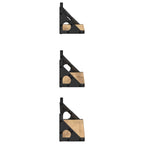 vidaXL Wandregal Wandmontiert mit Speicher 3 pcs Raucharbe