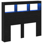 vidaXL Kopfteil Schwarz Eichen-Optik 120 x 17 x 102 cm Holzwerkstoff