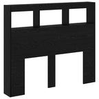 vidaXL Kopfteil Schwarz Eichen-Optik 120 x 17 x 102 cm Holzwerkstoff