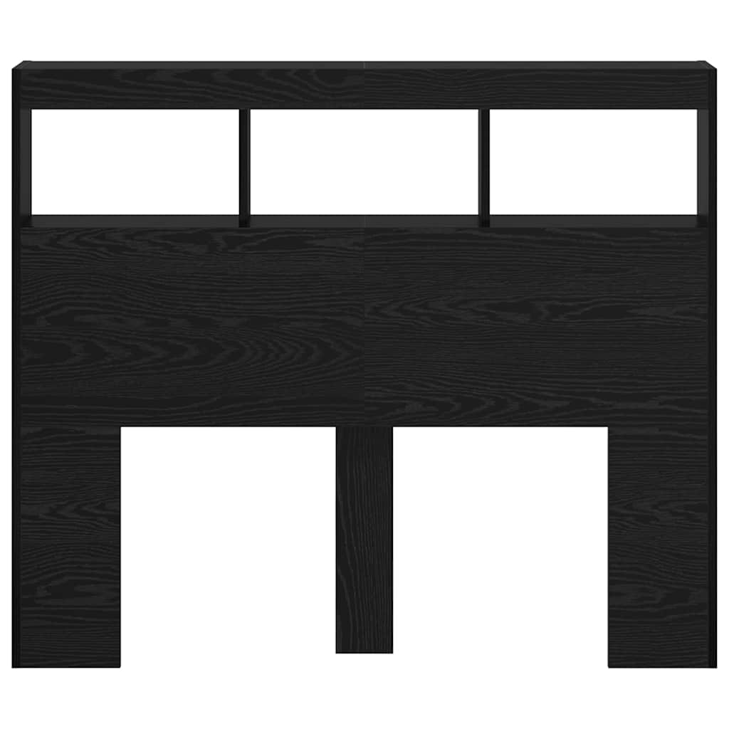 vidaXL Kopfteil Schwarz Eichen-Optik 120 x 17 x 102 cm Holzwerkstoff