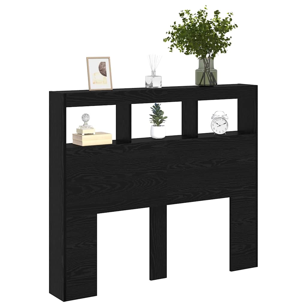 vidaXL Kopfteil Schwarz Eichen-Optik 120 x 17 x 102 cm Holzwerkstoff