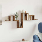 vidaXL Wandregal Wandmontiert mit Speicher Altholz 104,5 x 43 x 10 cm