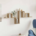 vidaXL Wandregal Wandmontiert Artisan-Eiche 104,5 x 43 x 10 cm