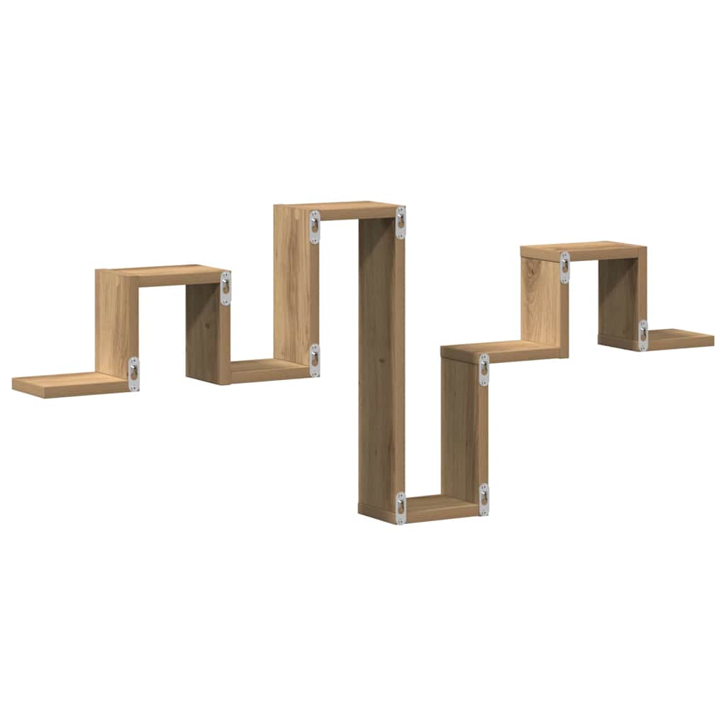vidaXL Wandregal Wandmontiert Artisan-Eiche 104,5 x 43 x 10 cm