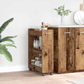 vidaXL Schrank Mit Rad Altholz 60 x 22 x 79 cm