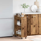 vidaXL Schrank Mit Rad Altholz 60 x 22 x 79 cm