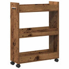 vidaXL Schrank Mit Rad Altholz 60 x 22 x 79 cm