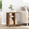 vidaXL Beistelltisch mit Regal Altholz 50 x 30 x 55 cm Holzwerkstoff