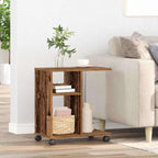 vidaXL Beistelltisch mit Regal Altholz 50 x 30 x 55 cm Holzwerkstoff