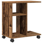 vidaXL Beistelltisch mit Regal Altholz 50 x 30 x 55 cm Holzwerkstoff