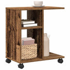 vidaXL Beistelltisch mit Regal Altholz 50 x 30 x 55 cm Holzwerkstoff