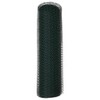 vidaXL Hexagonzaun Grün 0,4 x 10 m PVC
